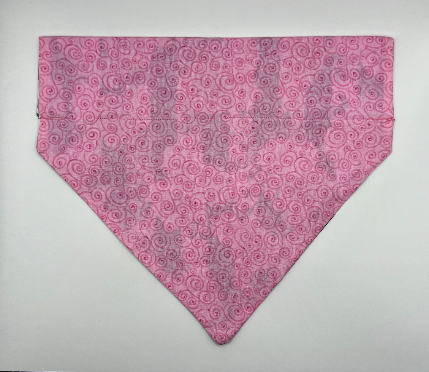 Pink Flowers on Black & White Stripes with Pink Swirls