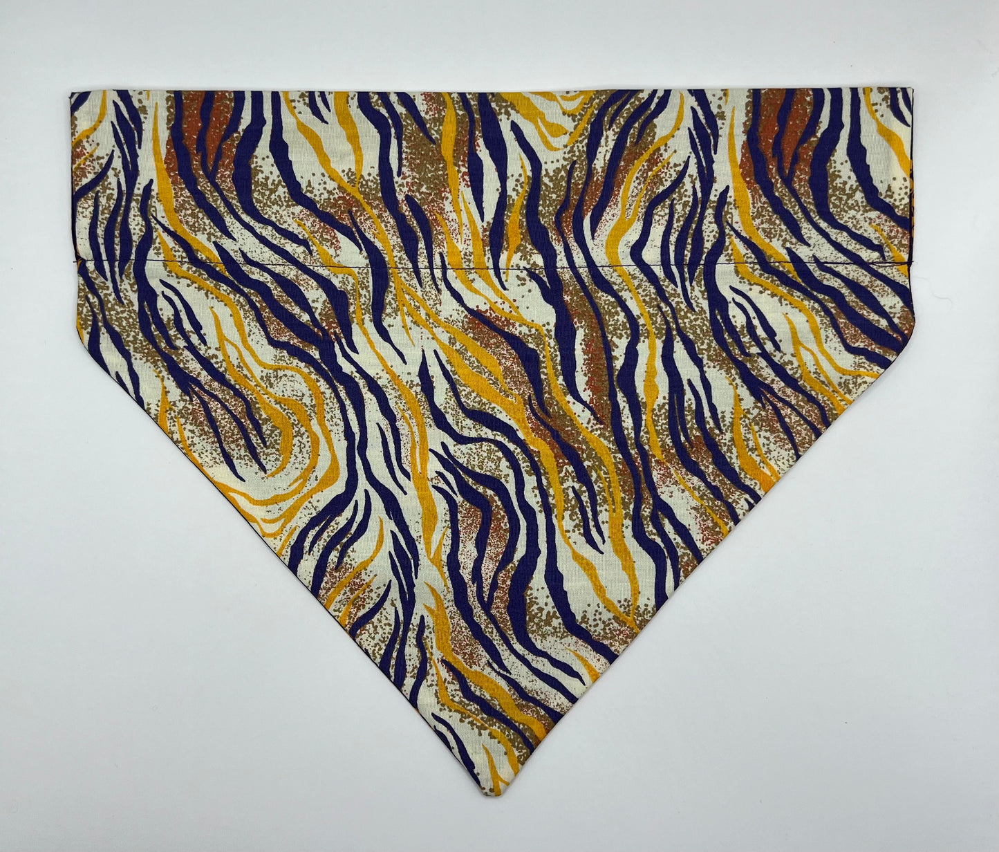 Purple & Gold Tiger paws on Purple, Yellow & Gold Tiger Print