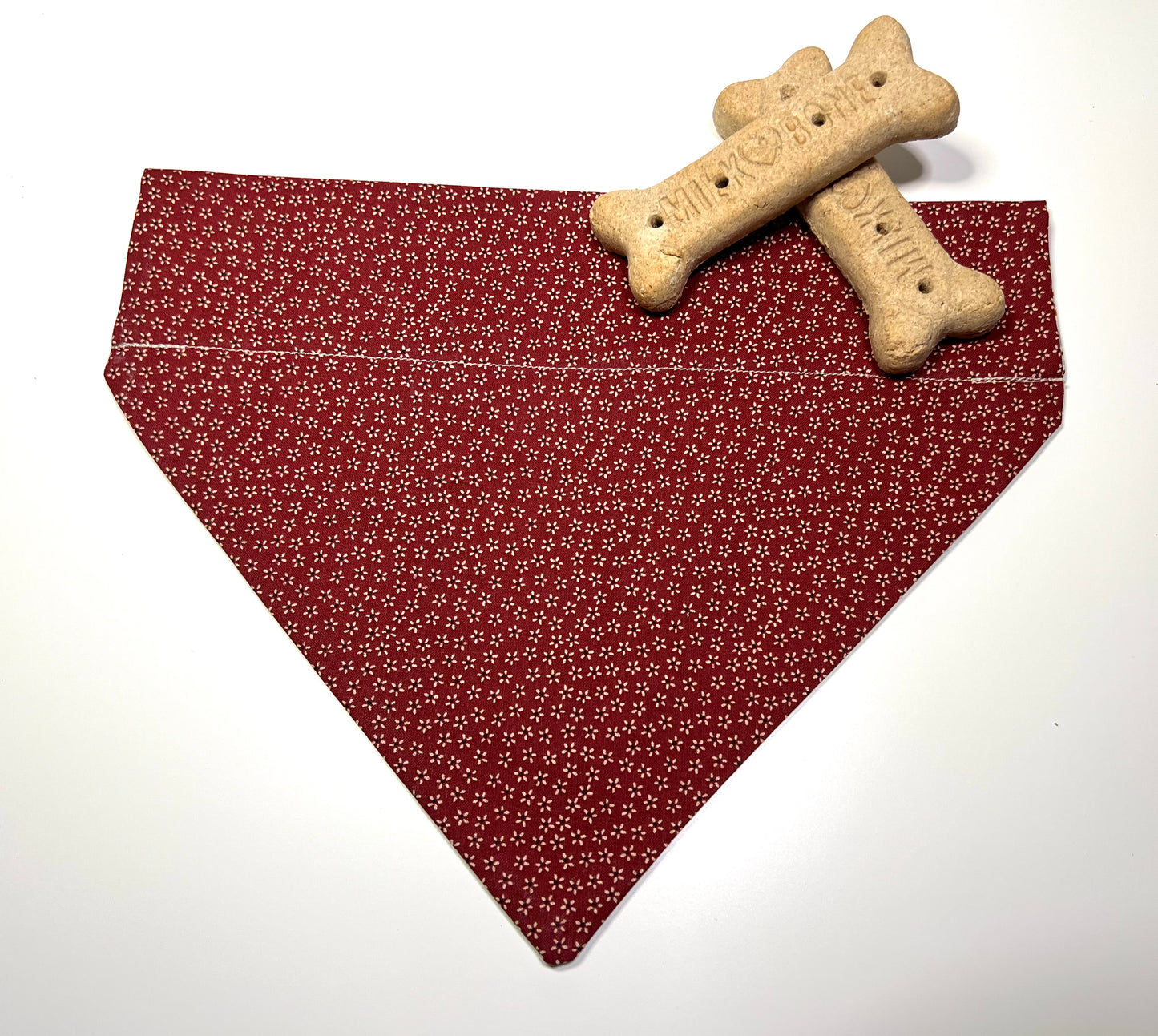 Rust Small Floral Print with Woof, Ruff & Bow Wow